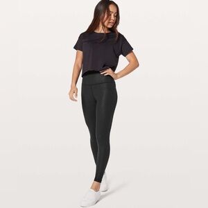 Lululemon Align Pant II *25" in Monochromic Black Emboss Nulu W5BE9S